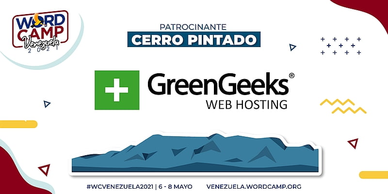 Logotipo de GreenGeeks sobre el Cerro Pintado