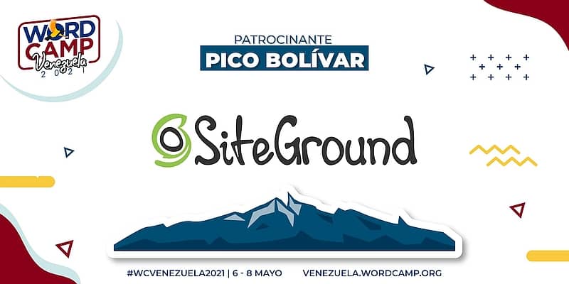 Logotipo de SiteGround sobre el Pico Bolívar
